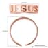 Magnetic By Design Jesus Engraved Adjustable Open Magnetic Ring in Rosetone image number 6