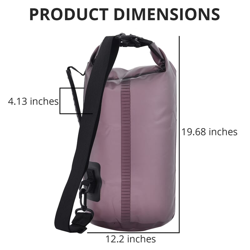 Homesmart Black Waterproof Bag With Roll-Top Closure and Buckle