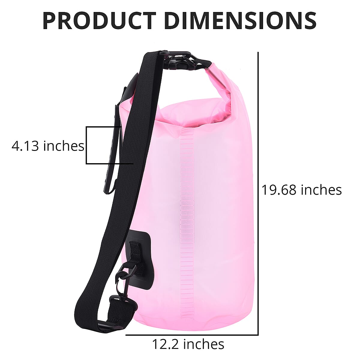 Homesmart Pink Waterproof Bag With Roll-Top Closure and Buckle image number 4