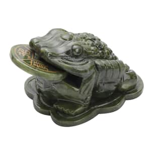 Hand Carved Feng Shui Wealth Money Toad Frog Serpentine (2853ctw)