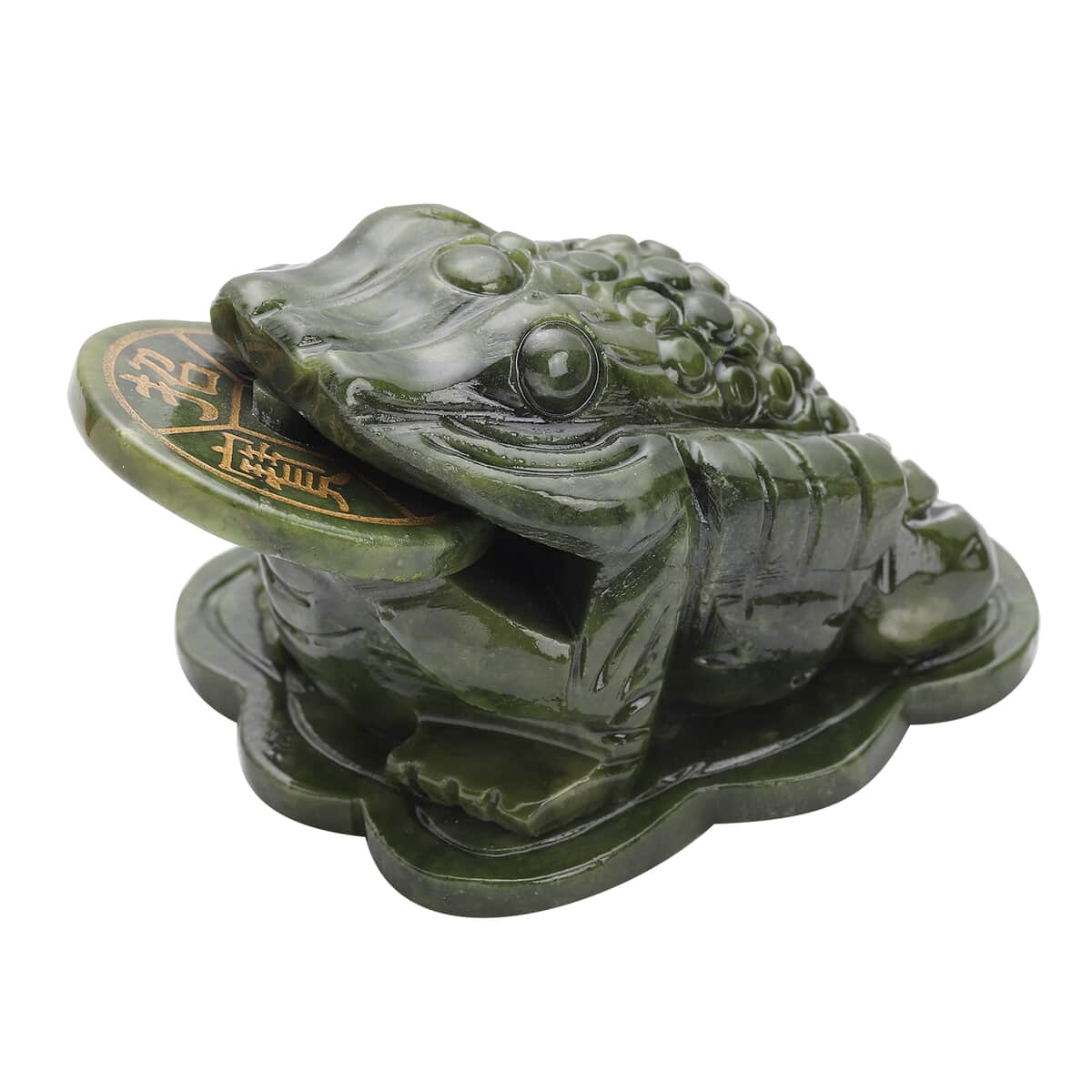 Hand Carved Feng Shui Wealth Money Toad Frog Serpentine (2853ctw) image number 0
