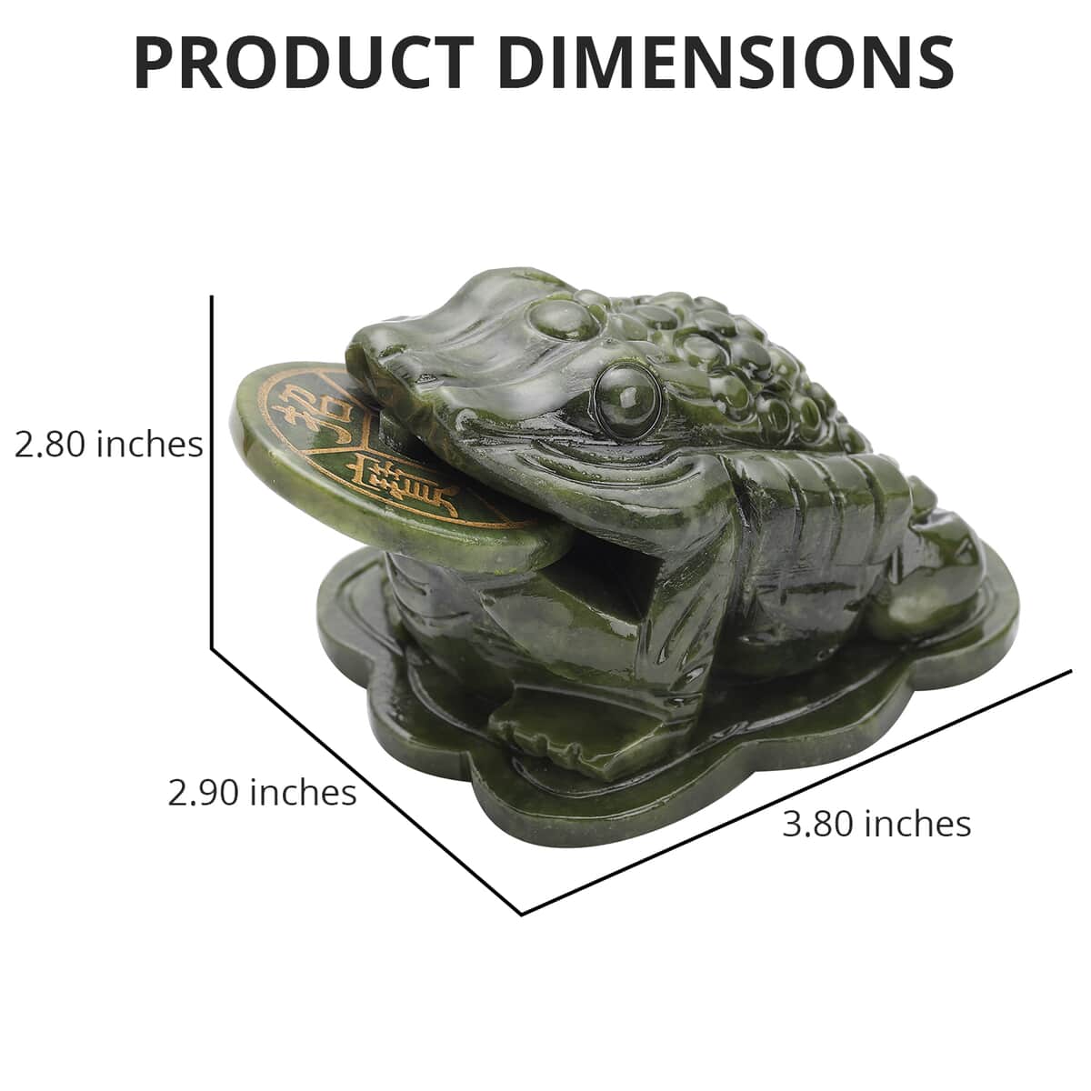 Hand Carved Feng Shui Wealth Money Toad Frog Serpentine (2853ctw) image number 3