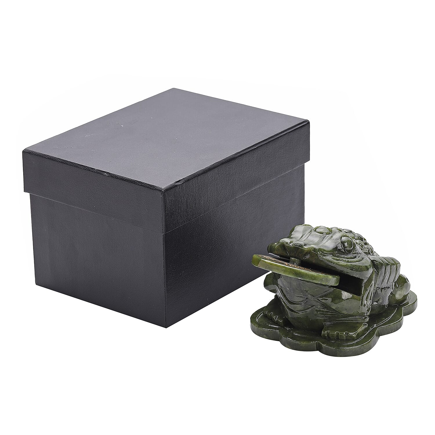 Hand Carved Feng Shui Wealth Money Toad Frog Serpentine (2853ctw)