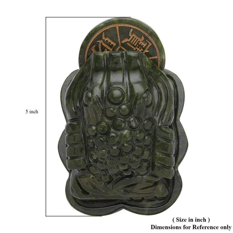 Hand Carved Feng Shui Wealth Money Toad Frog Serpentine (2853ctw)