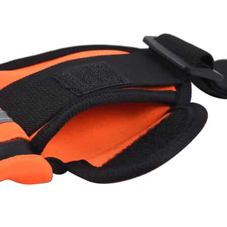 Orange Running Bag with Earphone Hole and Three Pockets image number 2