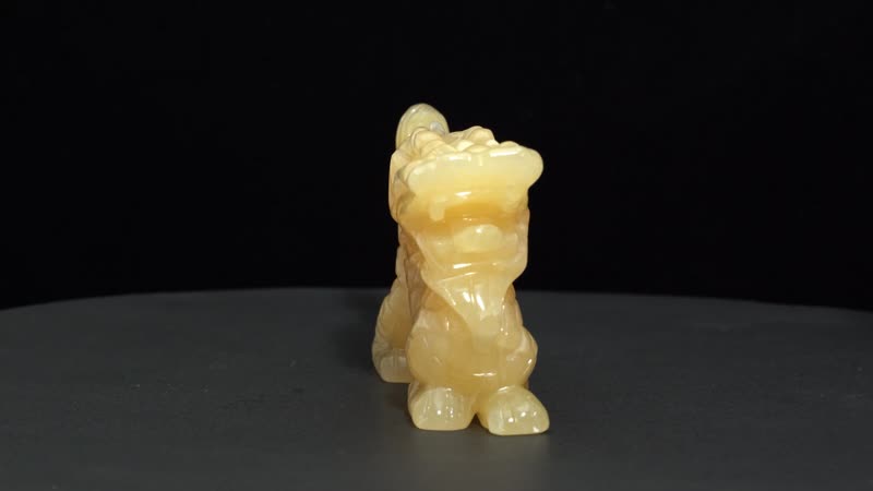 Hand Carved Dragon Honey Jade (988ctw)