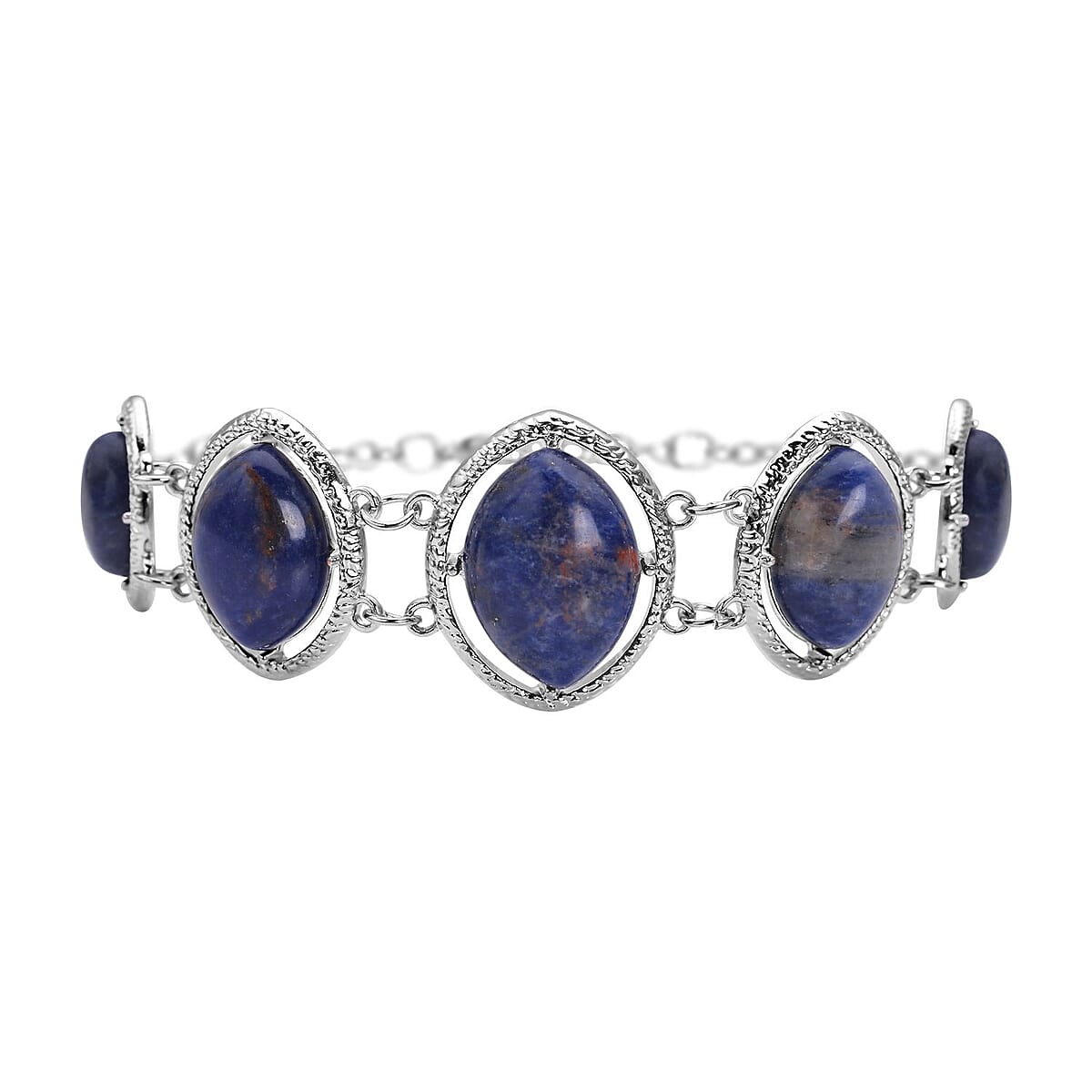 Sodalite Bracelet in Silvertone (8.00 In) 61.50 ctw image number 0