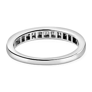 White Diamond 0.25 ctw Ring in Platinum Over Sterling Silver (Size 10)