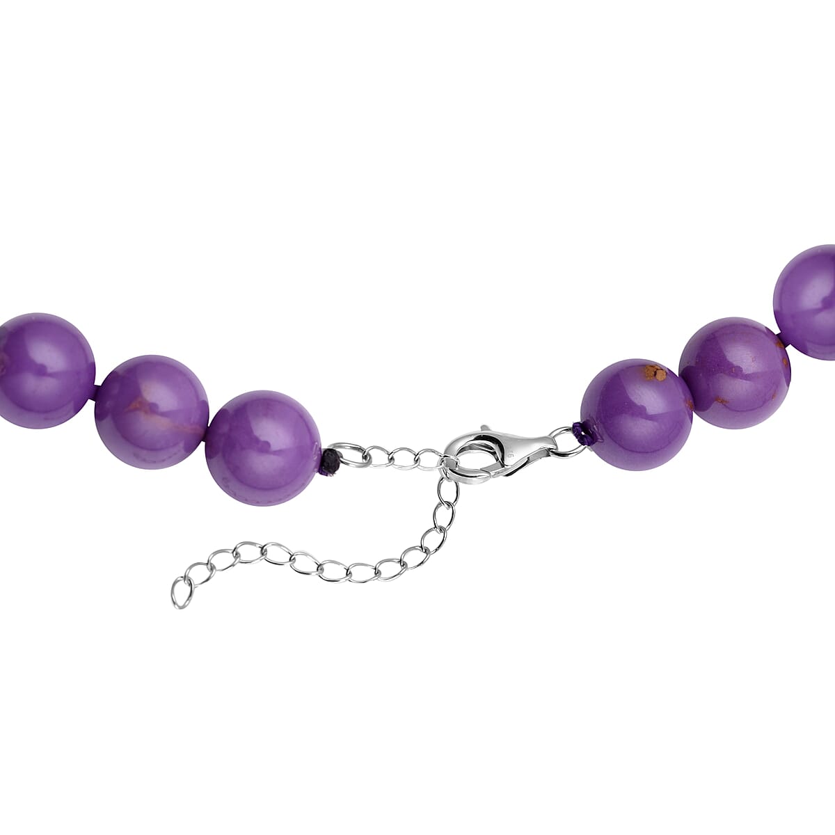 Peru Turquoise and Phosphosiderite Beaded Necklace 20-22 Inches in Rhodium Over Sterling Silver 349.50 ctw image number 4