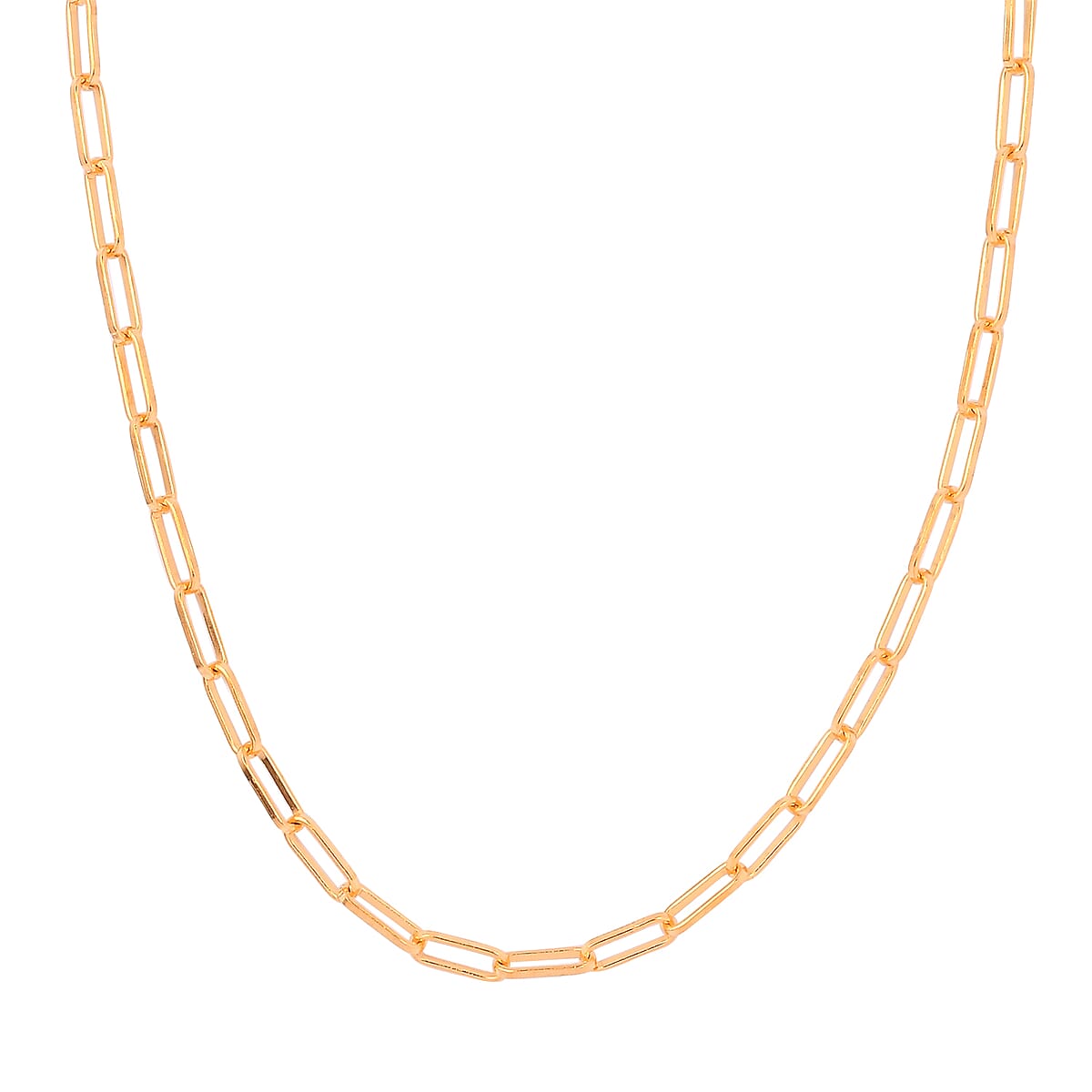 22K Yellow Gold 2.5mm Paper Clip Necklace 22 Inches 6.30 Grams image number 4