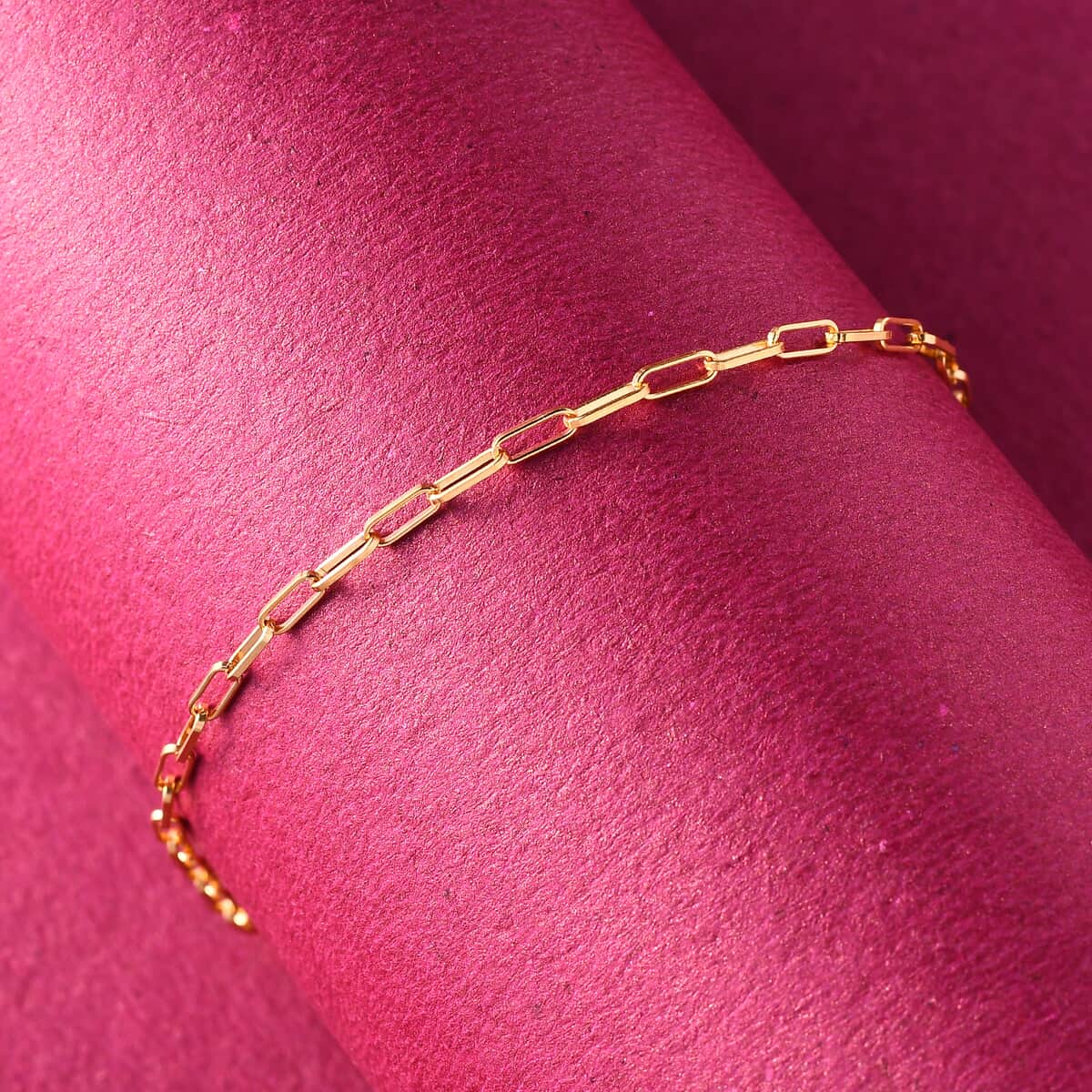 22K Yellow Gold 2.5mm Paper Clip Chain Bracelet (6.50 In) 2.10 Grams image number 1