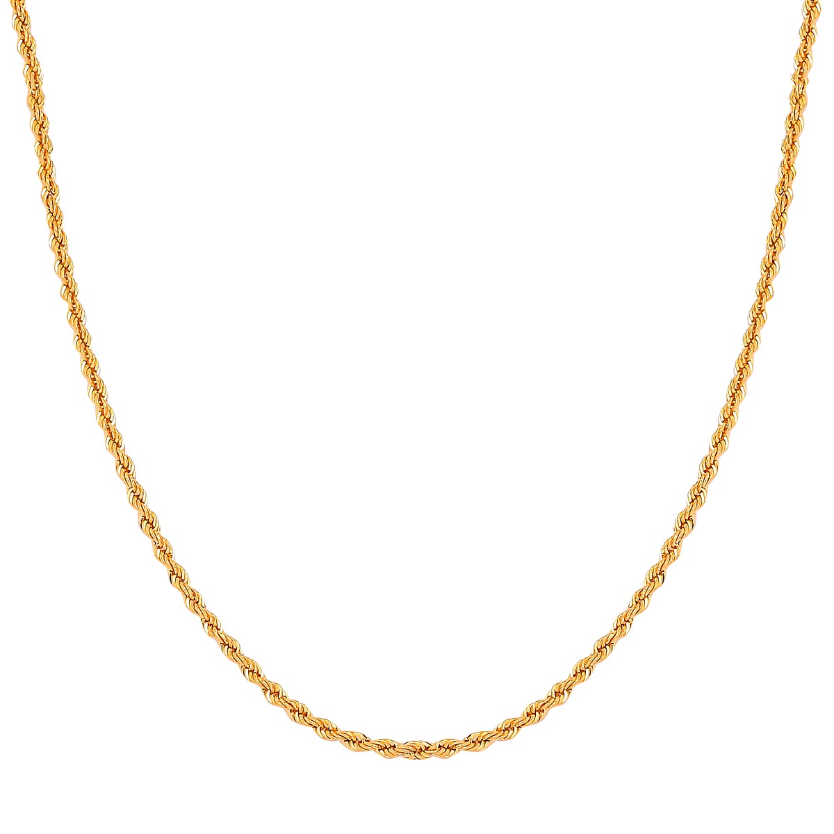 22K Yellow Gold 3.50mm Rope Chain Necklace 20 Inches 4.65 Grams image number 4