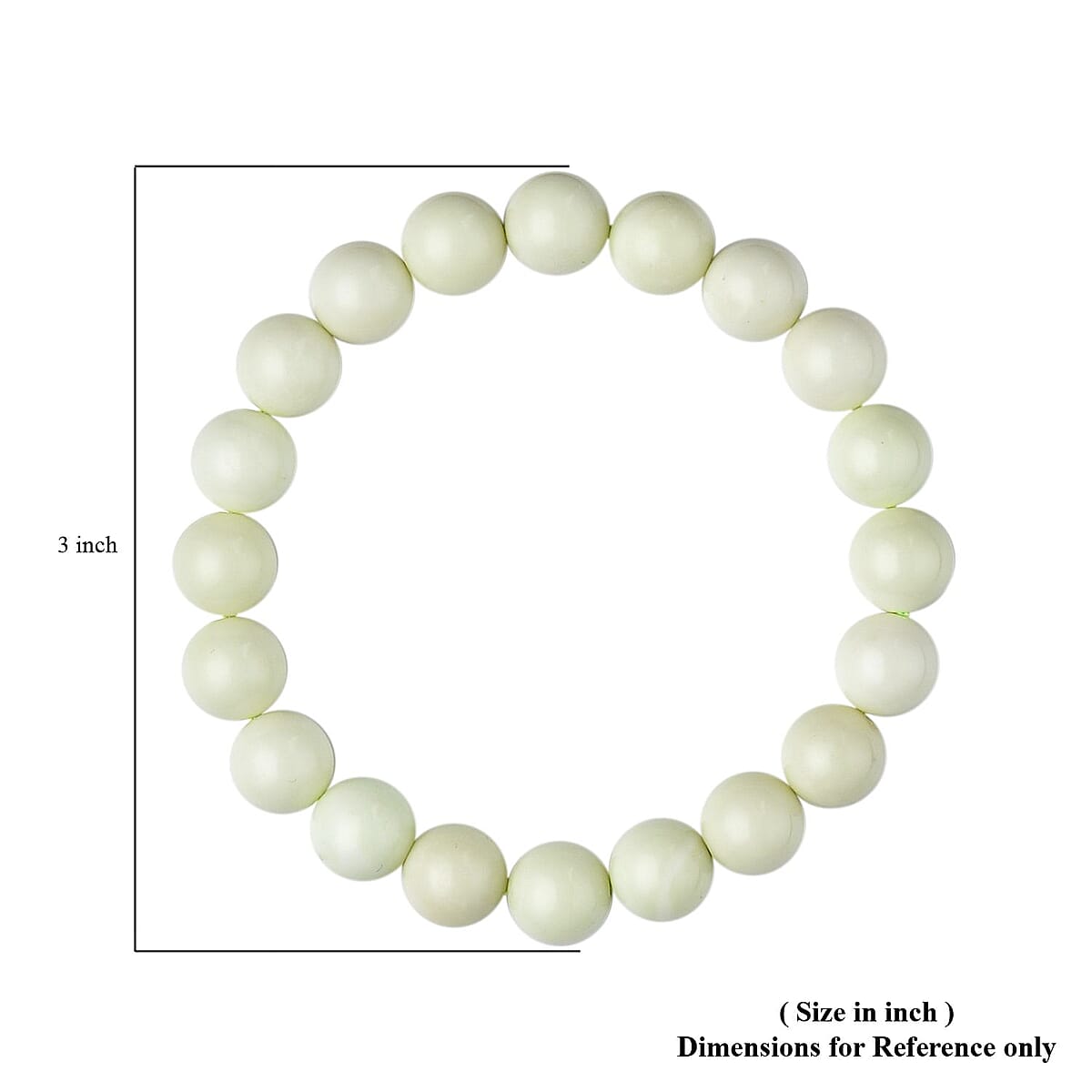 Australian Green Calcite Beaded Stretch Bracelet 131.00 ctw image number 2