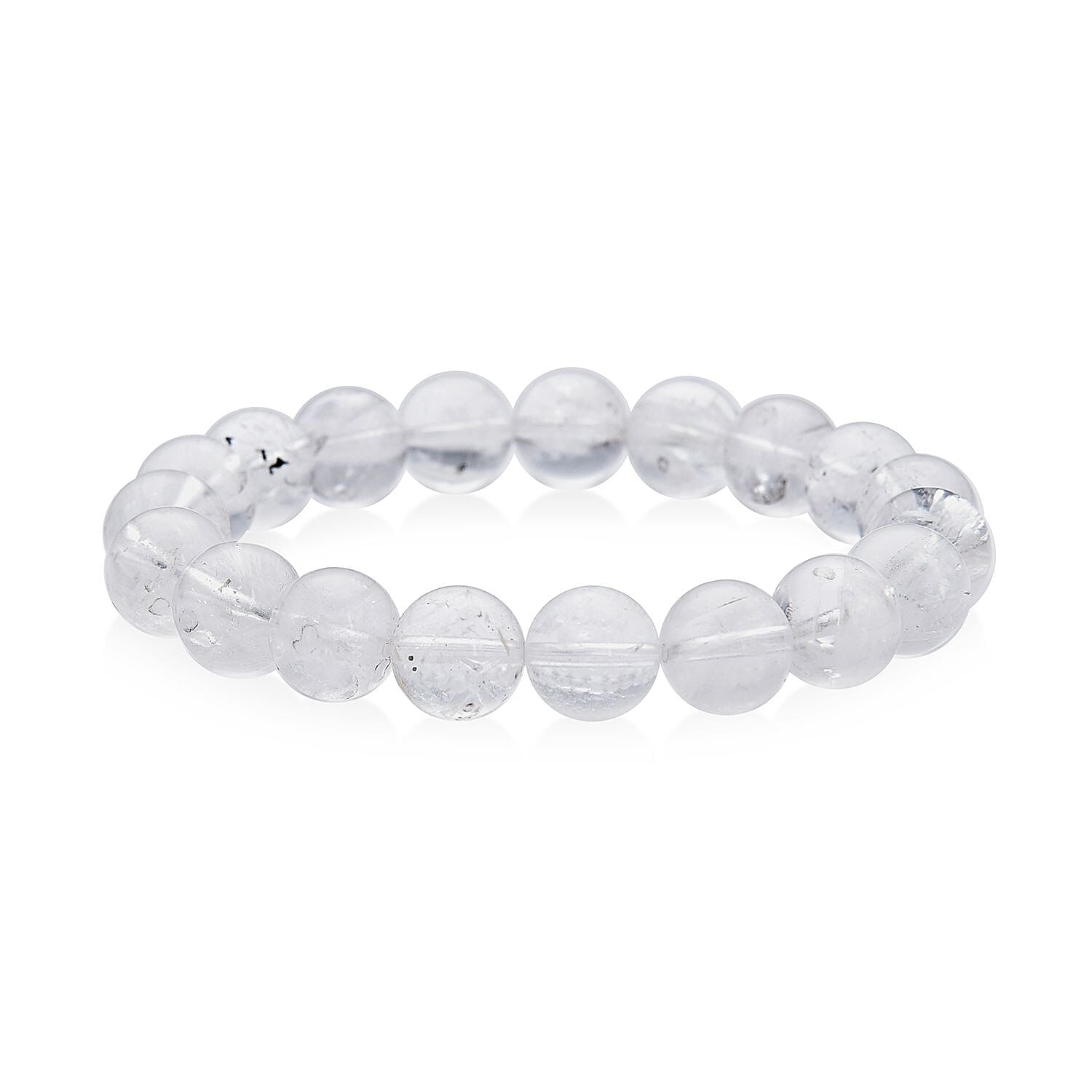 Herkimer Diamond Quartz Beaded Stretch Bracelet 140.50 ctw