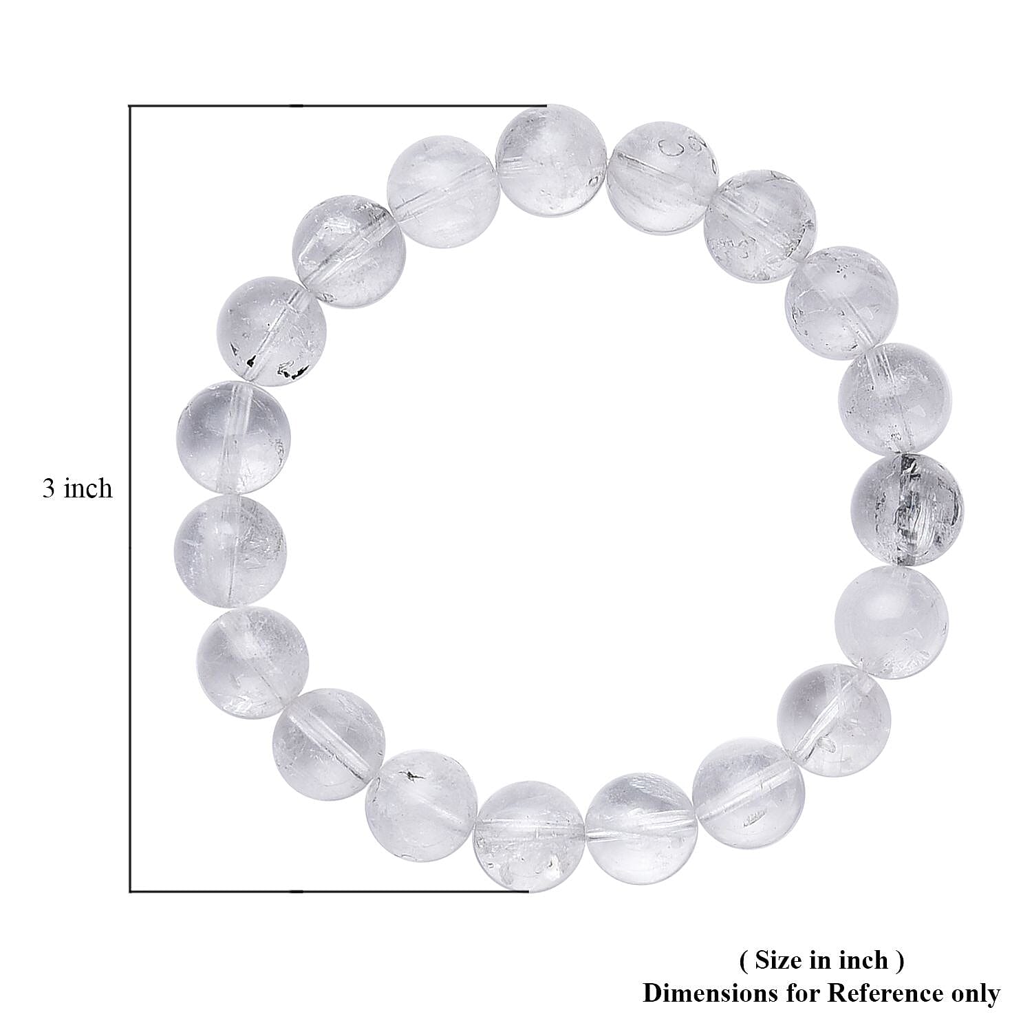 Herkimer Diamond Quartz Beaded Stretch Bracelet 140.50 ctw