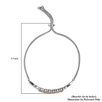 Brazilian Citrine Bolo Bracelet in Stainless Steel 2.80 ctw