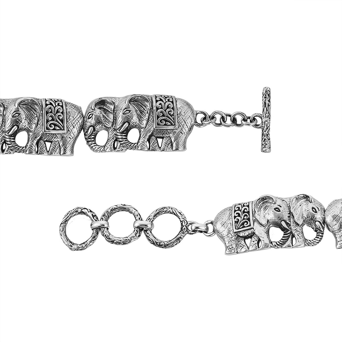 EON 1962 Swiss Movement Elephant Bracelet Watch in Sterling Silver (6.50-8.25 in) (26mm) image number 3