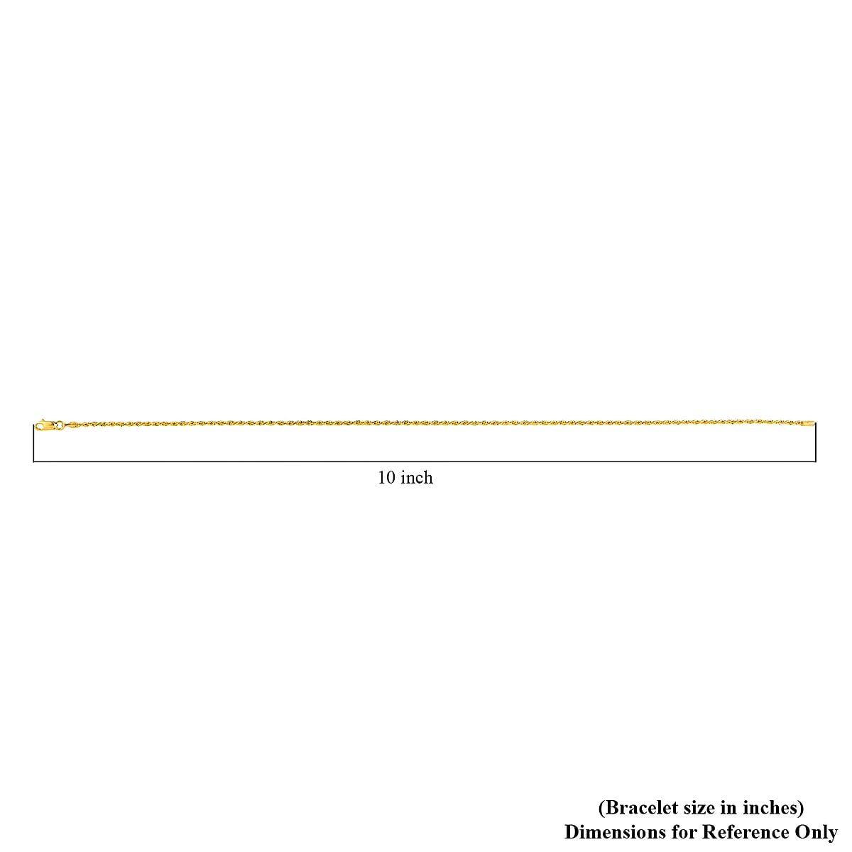 Italian 14K Yellow Gold Rope Chain Anklet (10 In) 1.5mm 1.0 Grams image number 4