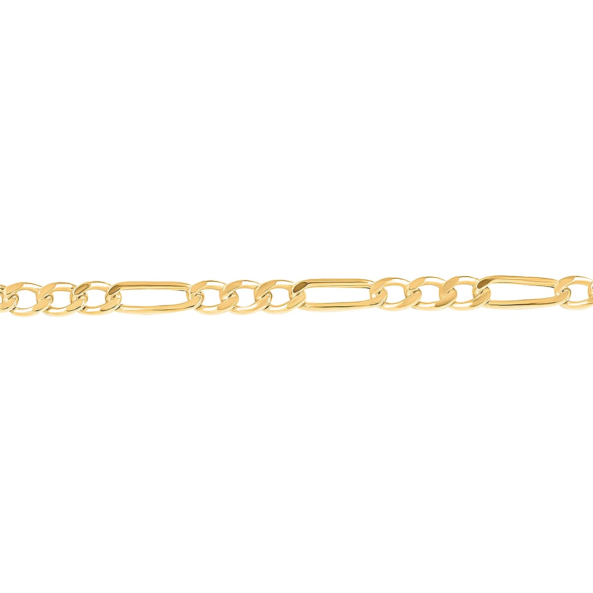 Italian 14K Yellow Gold Figaro Chain Anklet (10 In) 1.7mm 1.00 Grams image number 2