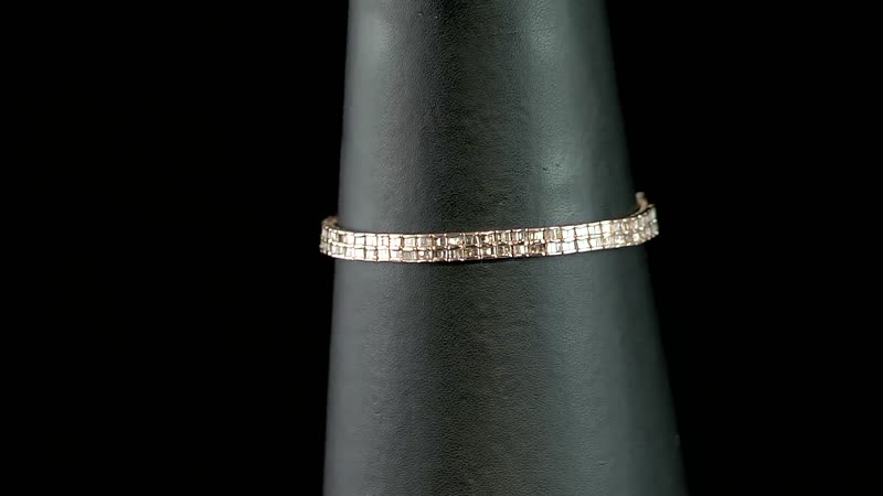 Natural Champagne Diamond Tennis Bracelet in Vermeil Rose Gold Over Sterling Silver (7.25 In) 5.00 ctw