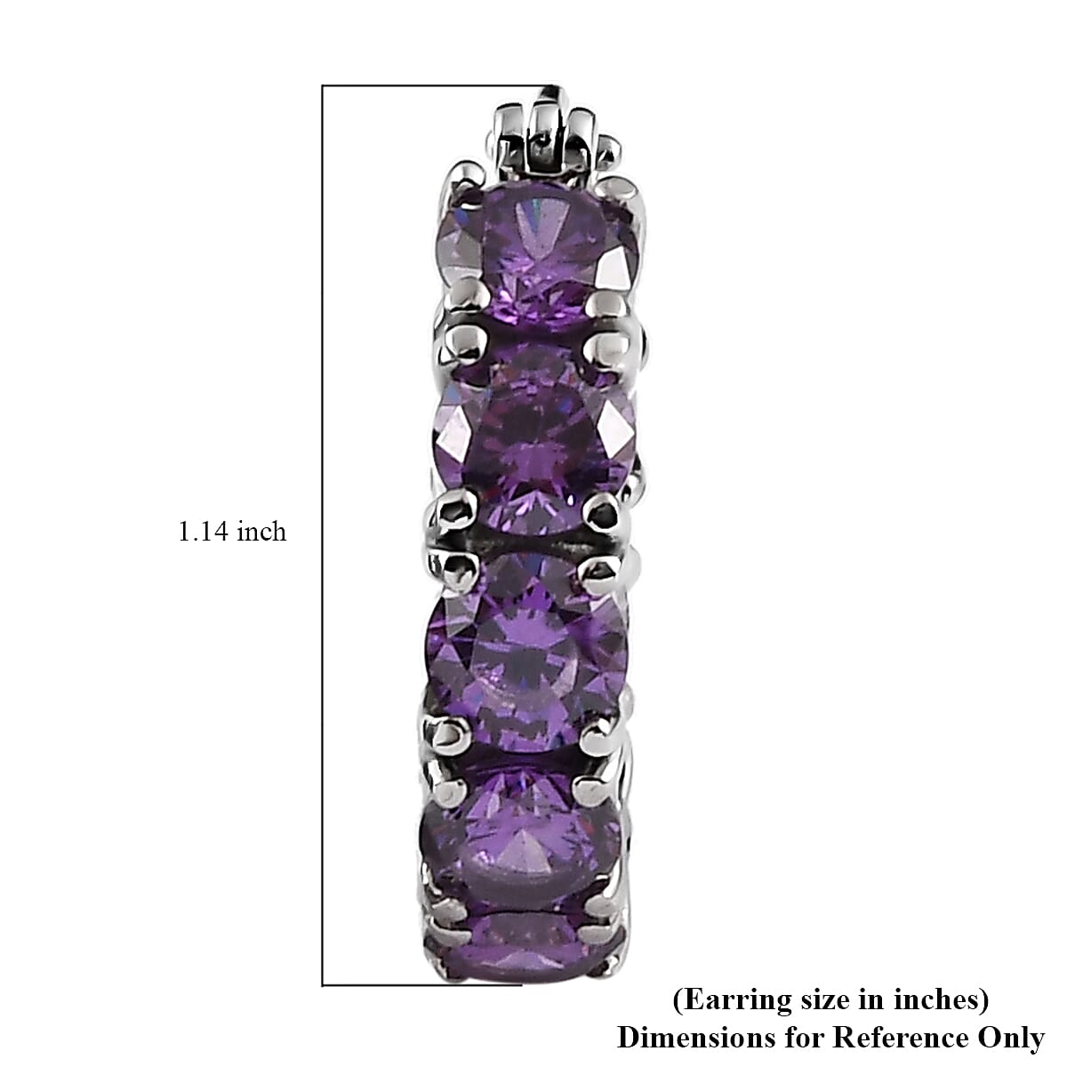 Simulated Black Diamond Hoop Earrings in Stainless Steel 21.15 ctw image number 4