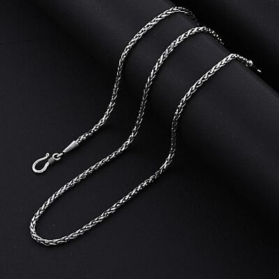 Bali Legacy Padian Chain Necklace, Silver Padian Necklace, Sterling Silver Chain Necklace, 18 Inch Necklace 15.20 Grams