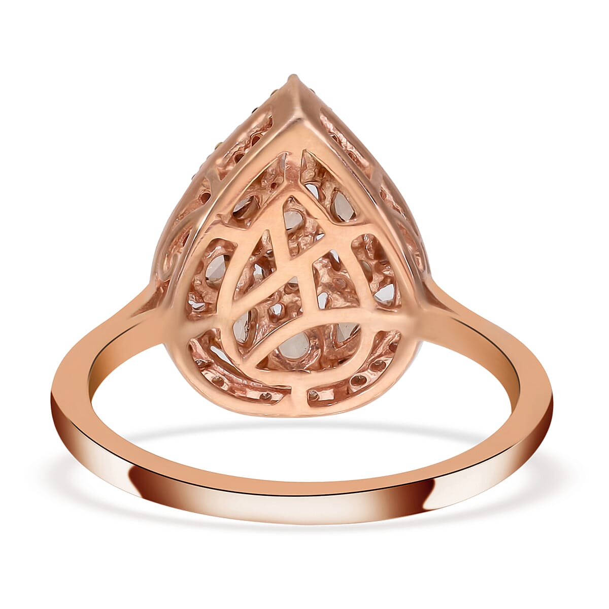 Luxoro 10K Rose Gold Natural Champagne Diamond Ring (Size 7.0) 1.00 ctw image number 4