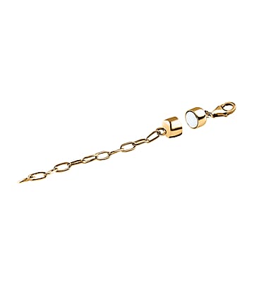 D'Joy 14K Yellow Gold Over Sterling Silver Paper Clip Extender Chain with Magnet and Lobster Lock (3.25In) 2.20 Grams , Chain Extender , Sterling Silver Necklace Extender