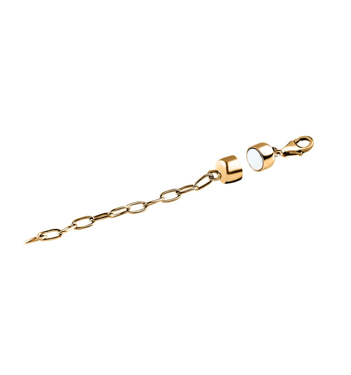 14K Yellow Gold Over Sterling Silver Paper Clip Chain with Magnet and Lobster Lock (7.25 In) 2.20 Grams image number 3