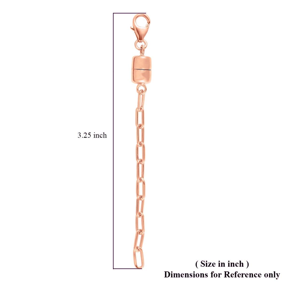 Buy 14K Rose Gold Over Sterling Silver Paper Clip Extender Chain