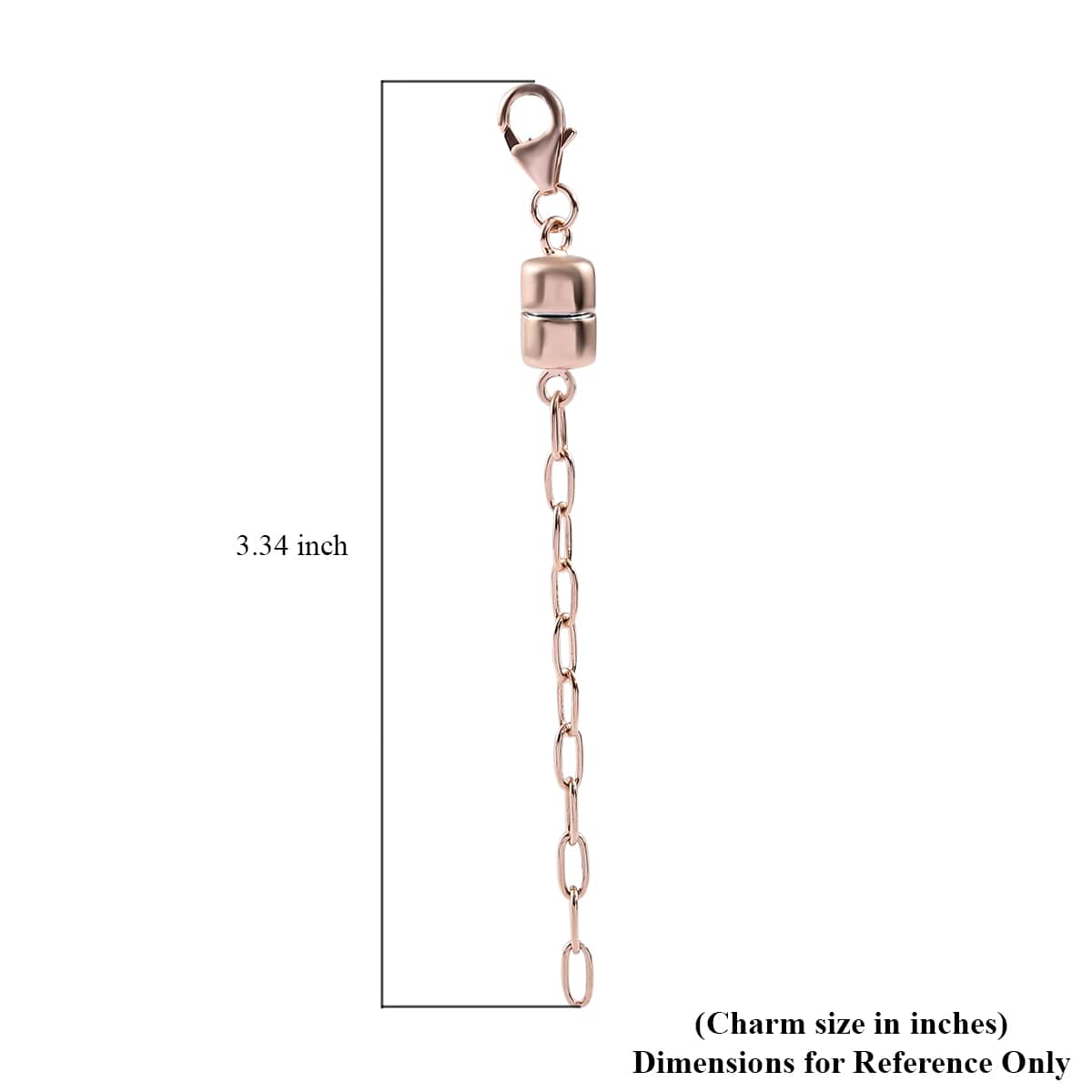 Buy 14K Rose Gold Over Sterling Silver Paper Clip Extender Chain with  Magnet and Lobster Lock (3.25In) 2.15 Grams , Chain Extender , Sterling  Silver Necklace Extender at ShopLC.