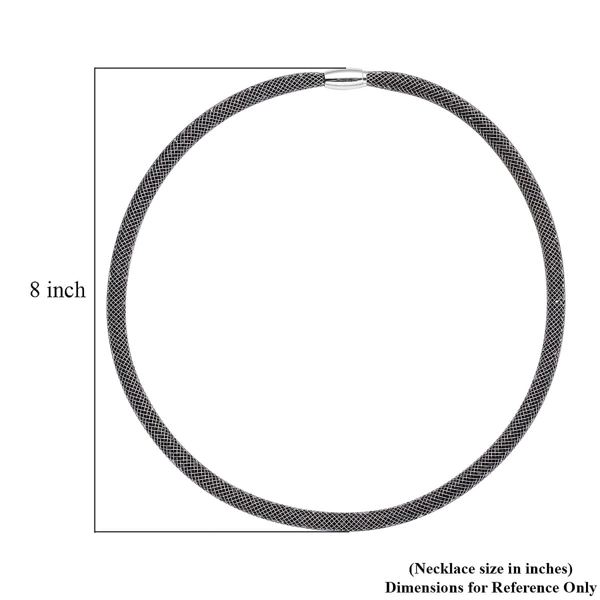 Black Austrian Crystal Necklace 20 Inches in Silvertone image number 4