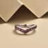 Orissa Rose Garnet Wishbone Ring in Platinum Over Sterling Silver (Size 7.0) 1.35 ctw image number 1