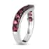 Orissa Rose Garnet Wishbone Ring in Platinum Over Sterling Silver (Size 7.0) 1.35 ctw image number 3