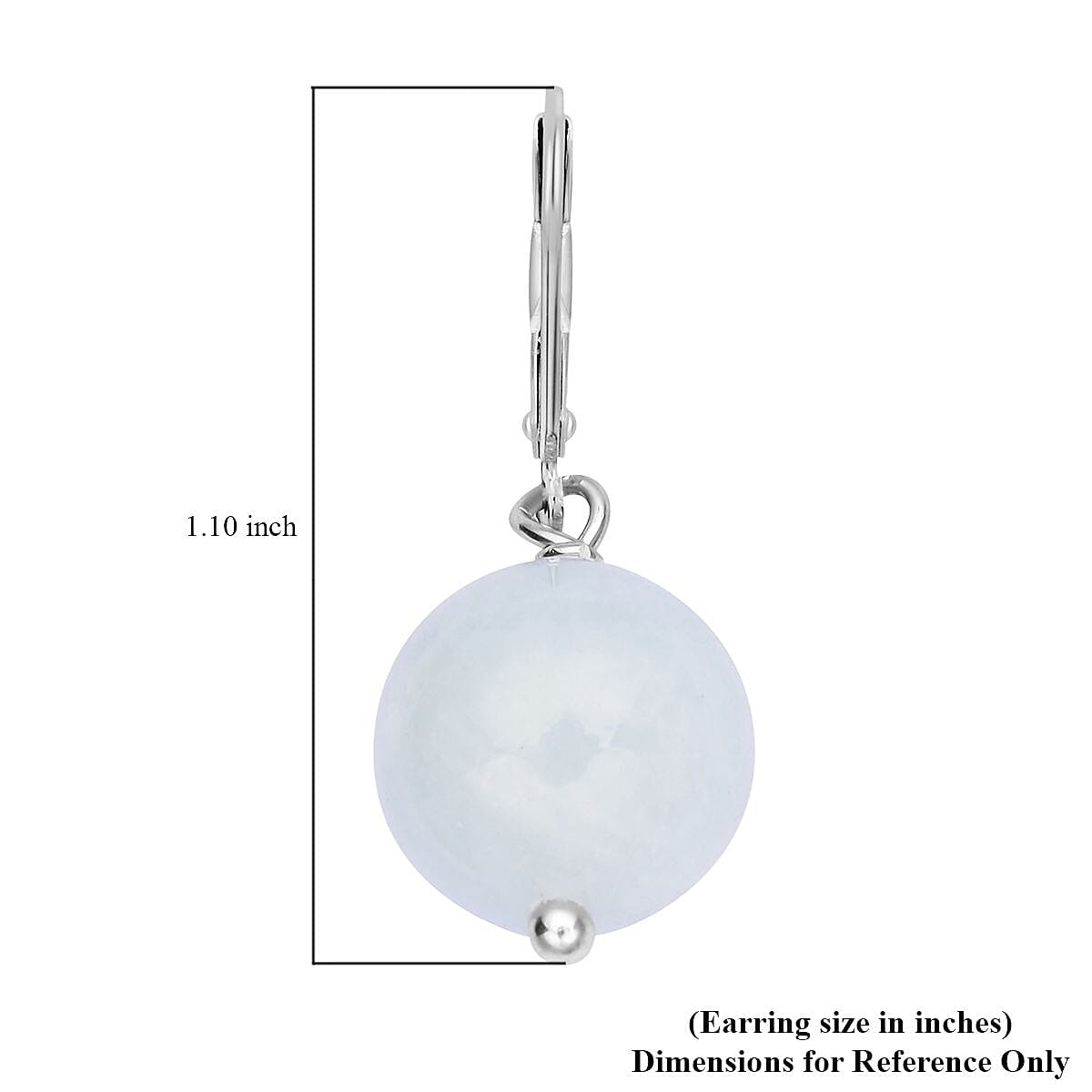Mangoro Aquamarine 15.00 ctw Drop Lever Back Earrings in Rhodium Over Sterling Silver