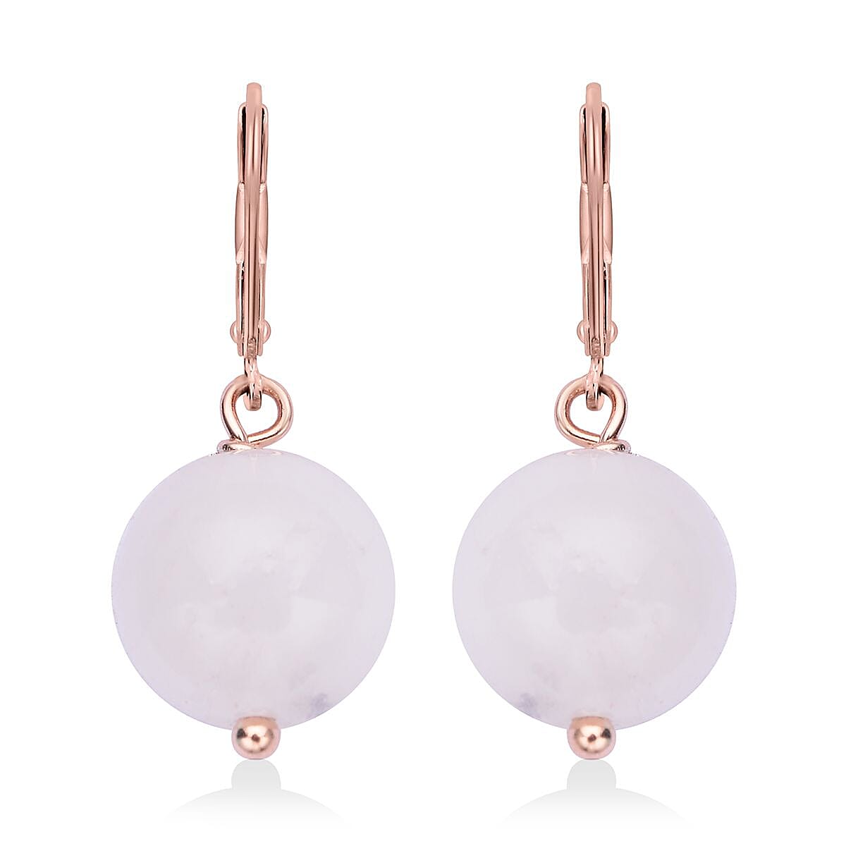 Marropino Morganite Drop Lever Back Earrings in 14K Rose Gold Over Sterling Silver 15.00 ctw image number 0