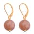 Sri Lankan Sunstone Drop Lever Back Earrings in 14K Yellow Gold Over Sterling Silver 15.00 ctw image number 3