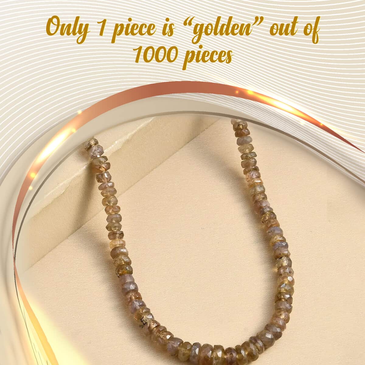 Luxoro 10K Yellow Gold Golden Tanzanite Beaded Necklace For Women 18 Inches image number 1