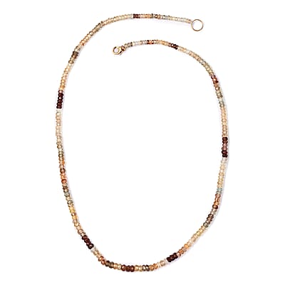 Luxoro 10K Yellow Gold Golden Zircon Beaded Necklace 18 Inches 66.10 ctw