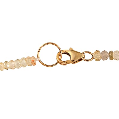 Luxoro 10K Yellow Gold Golden Zircon Beaded Necklace 18 Inches 66.10 ctw