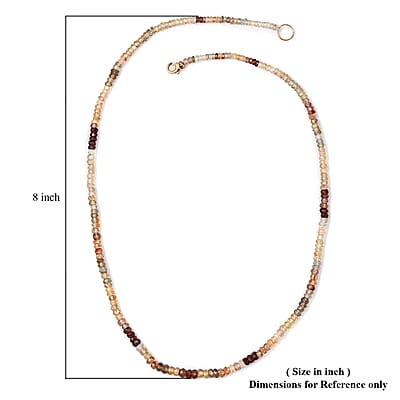 Luxoro 10K Yellow Gold Golden Zircon Beaded Necklace 18 Inches 66.10 ctw