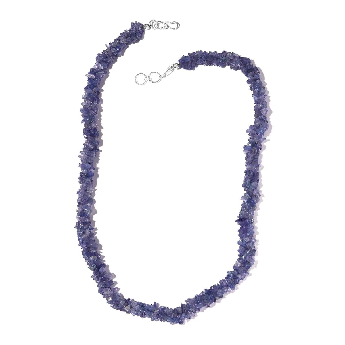 Tanzanite Chips Necklace 20 Inches in Platinum Over Sterling Silver 256.00 ctw image number 0