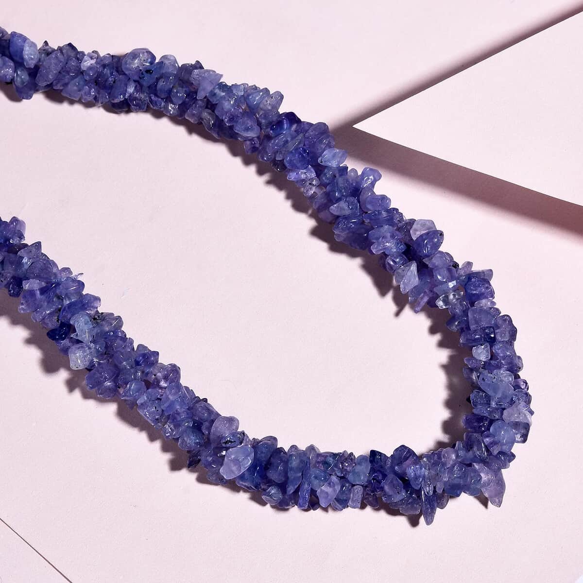 Tanzanite Chips Necklace 20 Inches in Platinum Over Sterling Silver 256.00 ctw image number 1