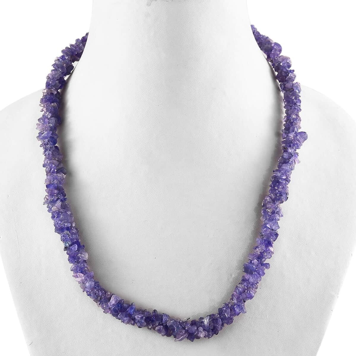 Tanzanite Chips Necklace 20 Inches in Platinum Over Sterling Silver 256.00 ctw image number 2