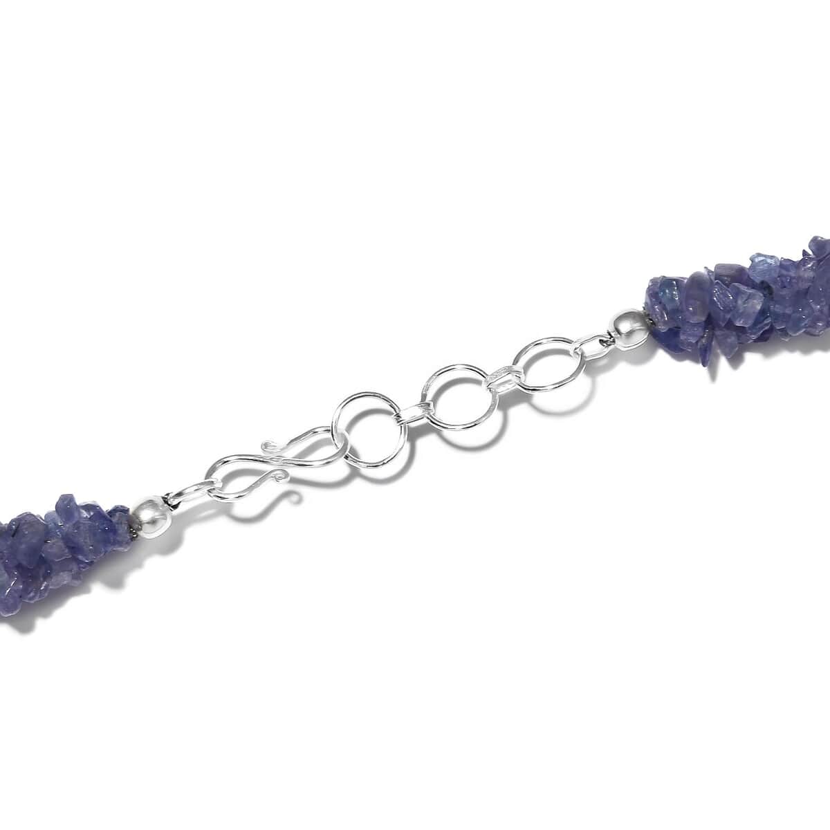 Tanzanite Chips Necklace 20 Inches in Platinum Over Sterling Silver 256.00 ctw image number 4