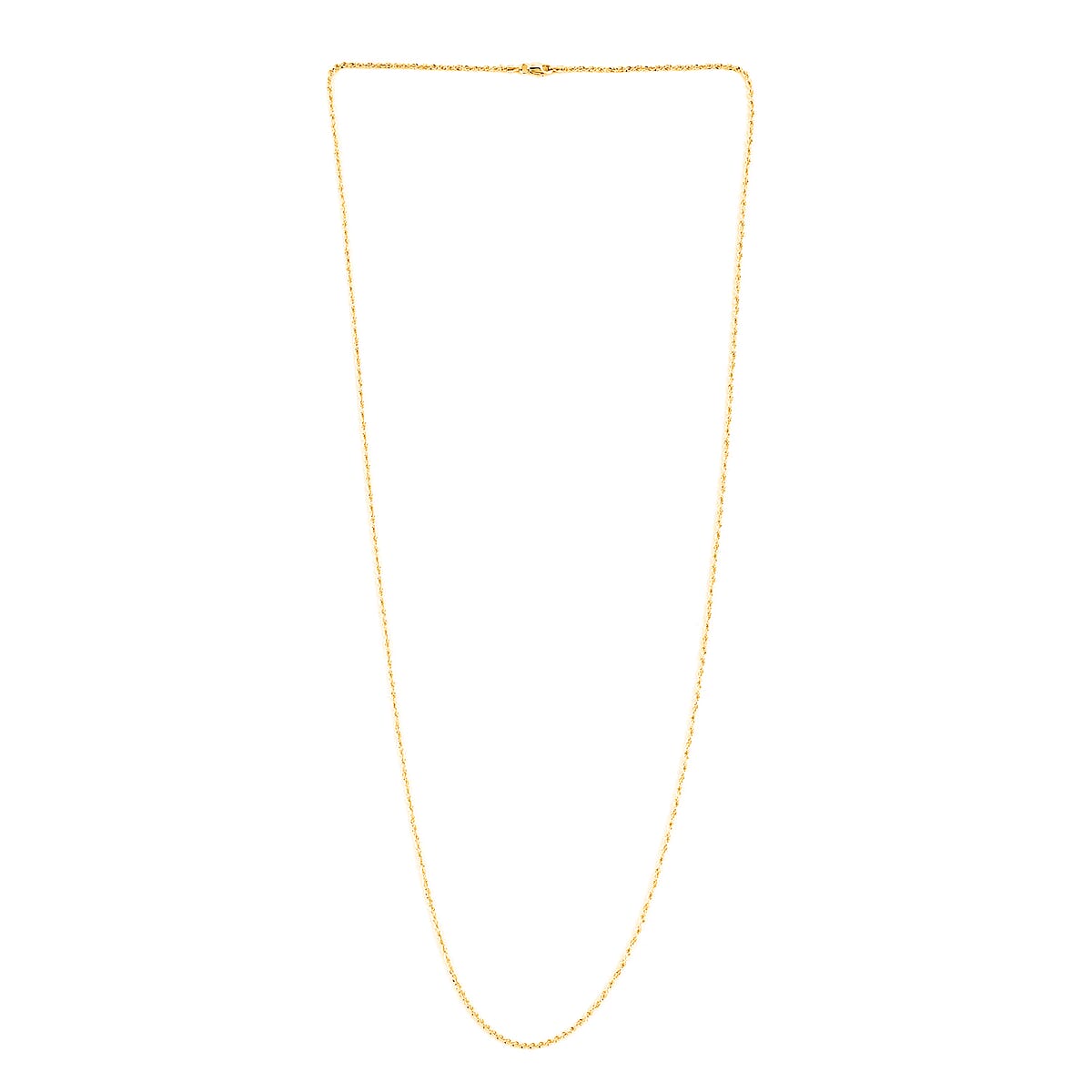 Italian 14K Yellow Gold 2mm Rope Necklace 24 Inches 3.60 Grams image number 2