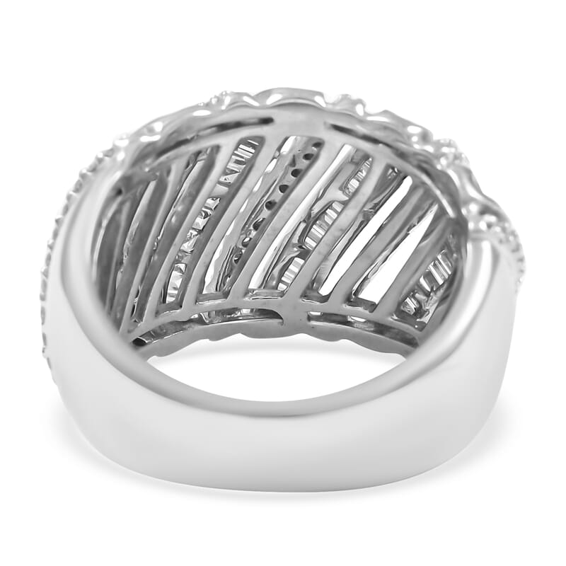 NY Closeout 10K White Gold G SI2 Diamond Ring (Size 7.0) 9.35 Grams 1.00 ctw