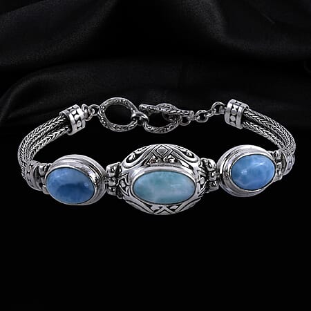 7.5 / Larimar / 925 Silver - Product card gallery slide 2 (10176830046521)