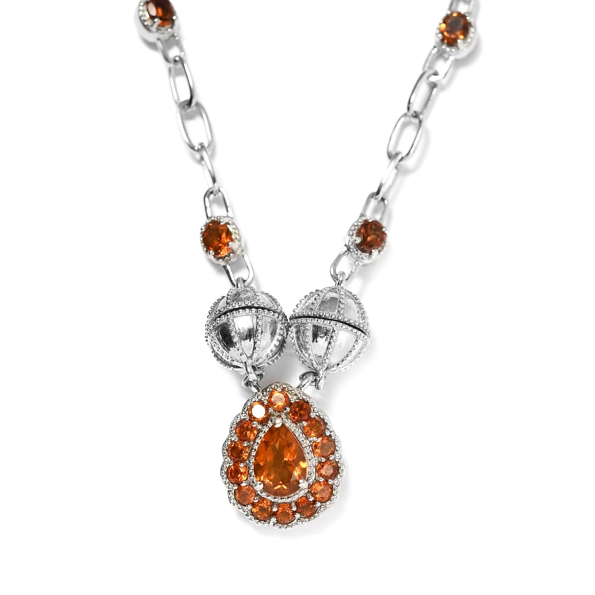 Santa Ana Madeira Citrine Necklace 18 Inches in Platinum Over Sterling Silver 4.15 ctw image number 0