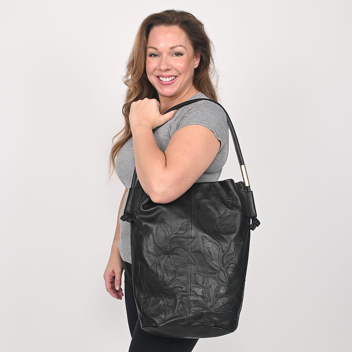 Foley & Corinna- Lily Bucket Tote Bag (Black) image number 1